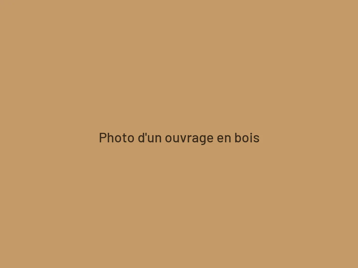 Emplacement pour une photo d'un ouvrage en bois